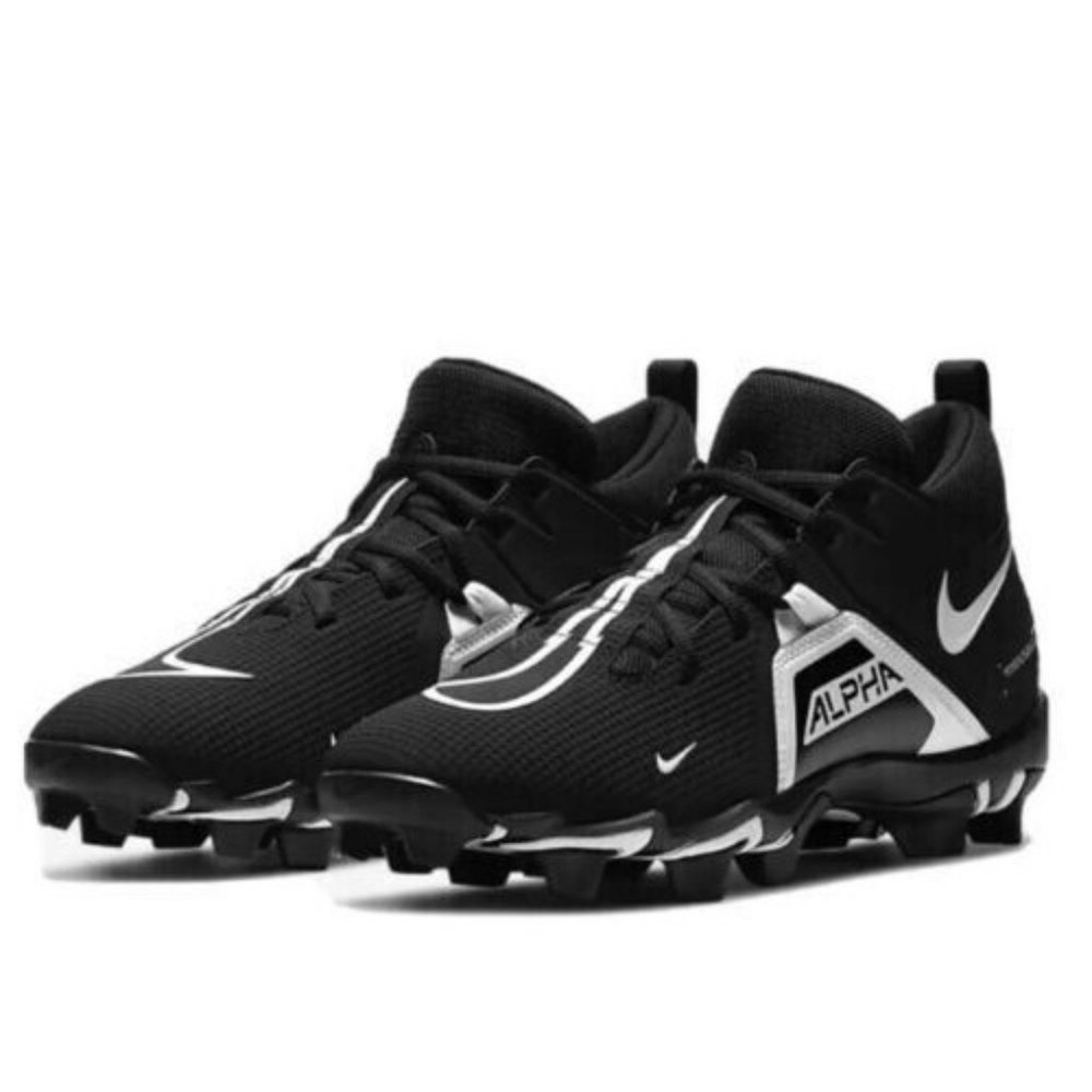 Size 10.5 - Nike Alpha Menace 3 Shark Black White Football CV0584 001 Men Black